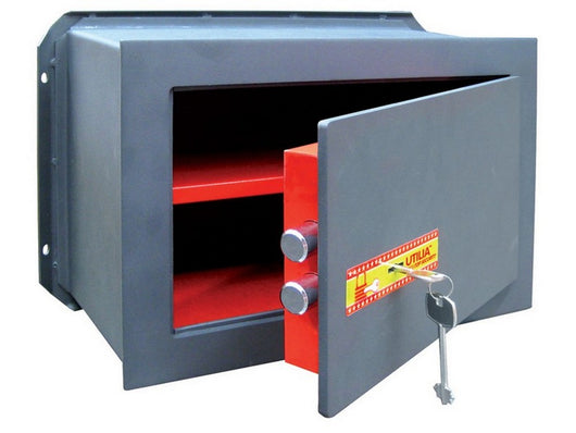 cassaforte da muro chiusura con chiave mm. 310x200x210 h cod:ferx.vit28485