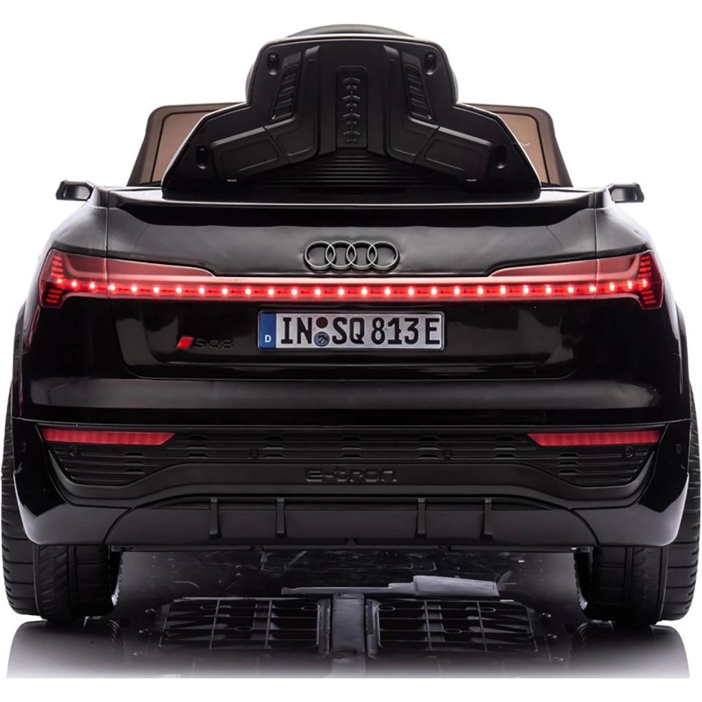 Macchina Elettrica per Bambini 12V Licenza Ufficiale Audi SQ8 E-Tron con Telecomando e Sedile Pelle Nero