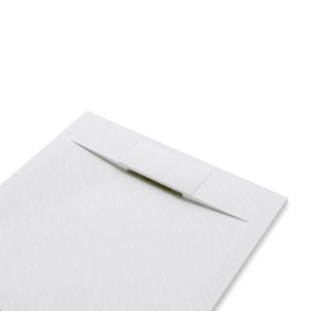 Piatto doccia 80x80 effetto pietra colore bianco | Cosmos