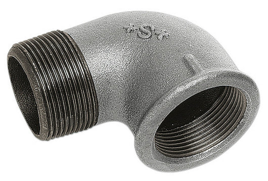 gomito 90g maschio/femmina in ghisa zincata diametro 2 figura 92 cod:ferx.10114