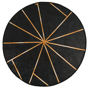 Tappeto del soggiorno | Tappeto Lavabile Nero e Oro ? 120 cm