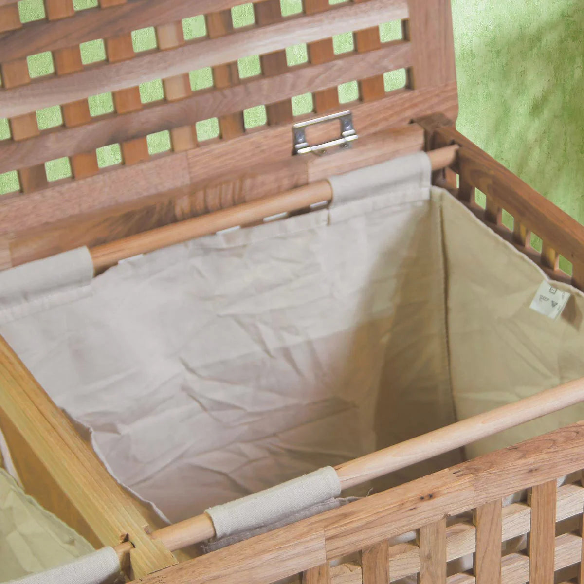 Portabiancheria, doppio legno di noce