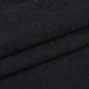 Tessuto corduroy in materiale stretch per abbigliamento e decorazione - 30 metri - nero