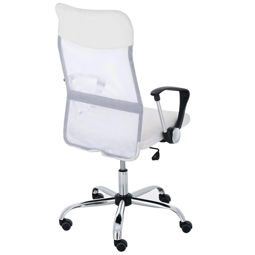 Sedia Scrivania Ergonomica Poltrona Ufficio traspirante Girevole Direzionale Bianco