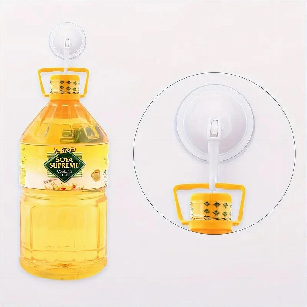 Trade Shop - Set 2pz Ganci Appendini Parete A Ventosa Cucina Bagno Attaccapanni Bianchi 59673 -