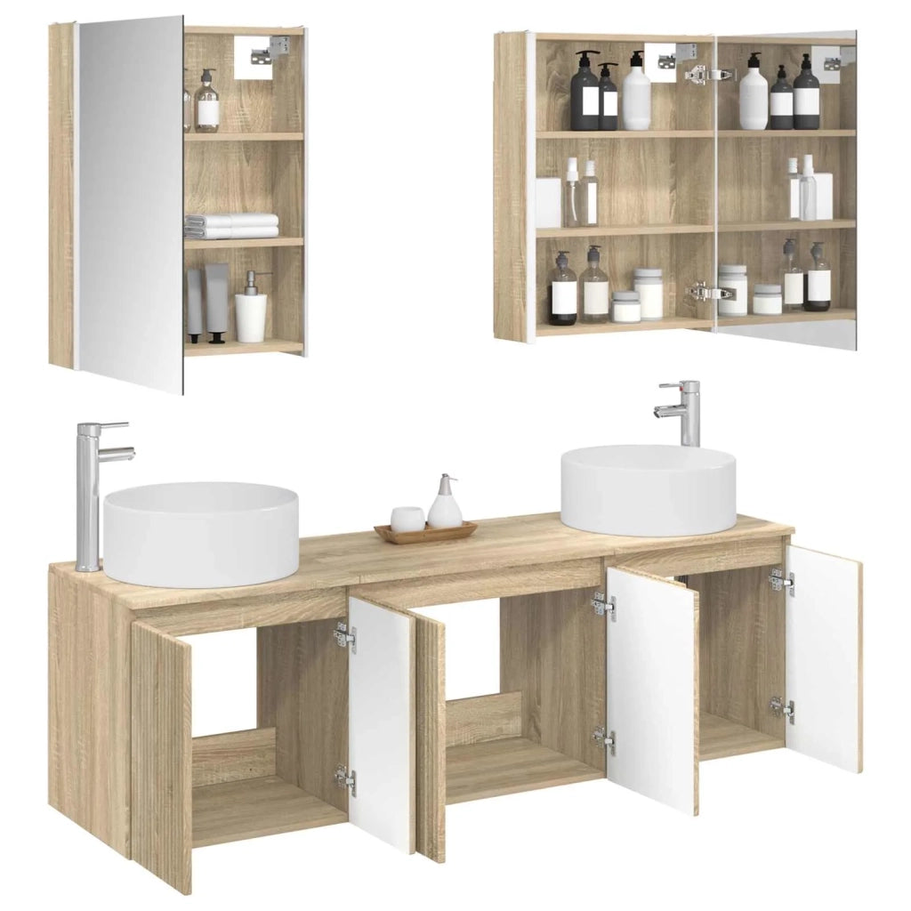 Set di Armadi da Bagno 5 pcs Rovere Sonoma Legno ingegnerizzato 3406569