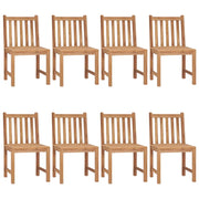 Sedie da Giardino con Cuscini 8 pz in Legno Massello di Teak 3073163