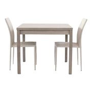 Tavolo moderno a libro rovere grigio 90x90x76h