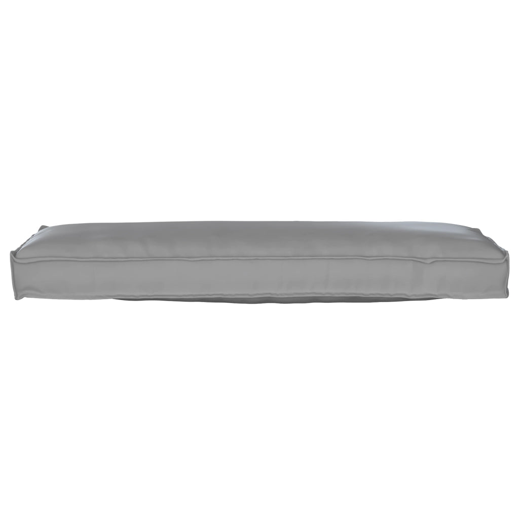 Cuscini per pallet per panchina 2 pcs Grigio 120x40x8 cm Tessuto Oxford