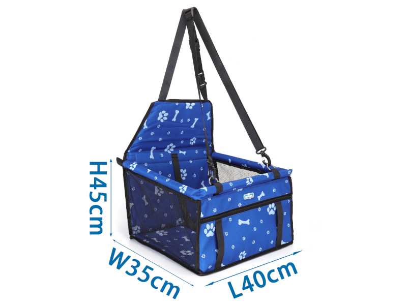 Seggiolino auto per cani Nobleza dimensioni L40W35H45cm - Blu