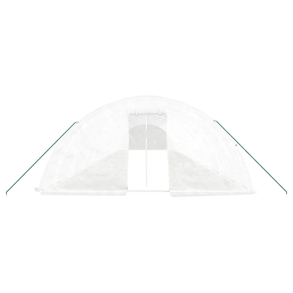 Serra con Telaio in Acciaio Bianco 100 m² 20x5x2,3 m 3188102
