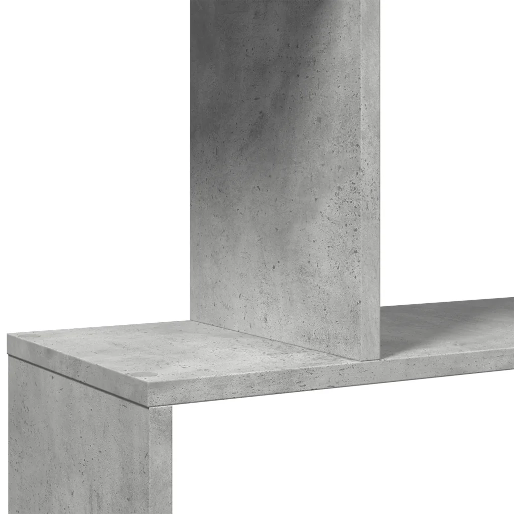 Libreria Divisorio 4 Ripiani Grigio 70x24x129 cm Truciolato 858105