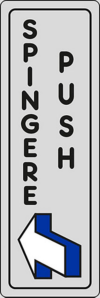 Adesivo Spingere Push porte negozi uffici 15CMx5CM