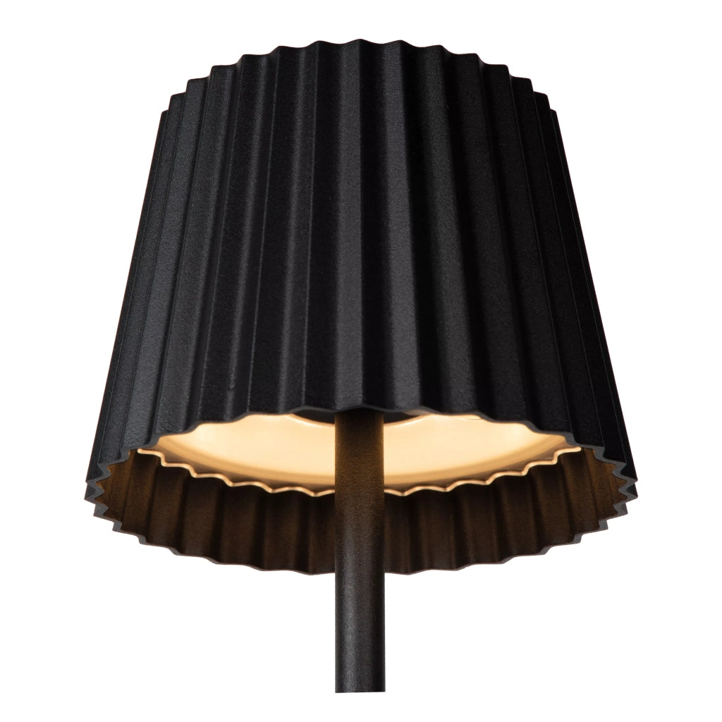 Lampada da tavolo esterna ricaricabile LED 2W IP54 nera Lucide