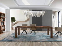 Tavolo da pranzo allungabile rettangolare noce