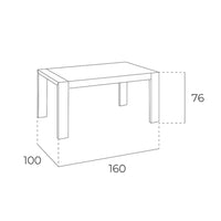 Tavolo da pranzo allungabile rettangolare noce