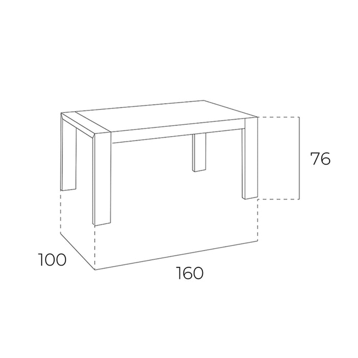 Tavolo da pranzo allungabile rettangolare noce