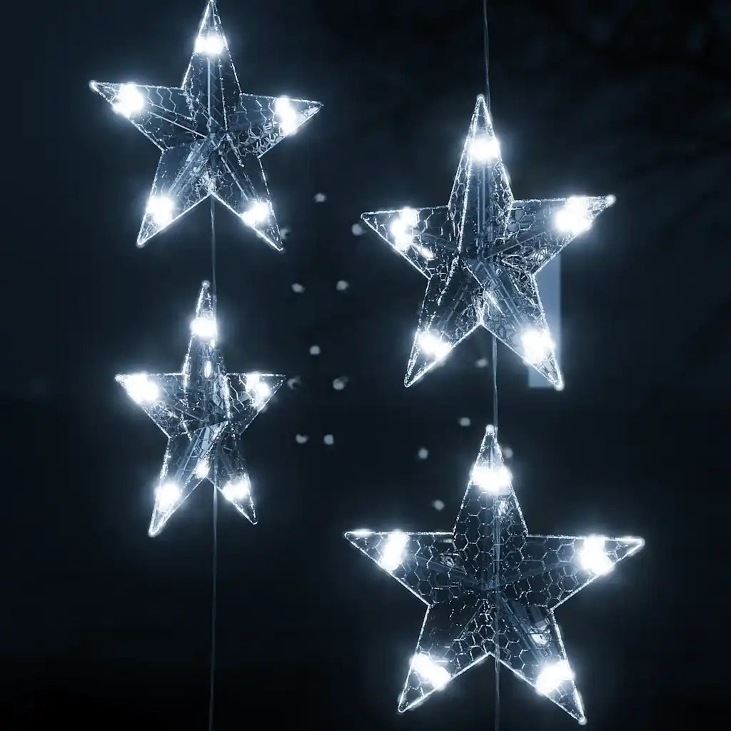 Luci Fatate a Stella a LED 500 LED Bianco Freddo 8 Funzioni 328807