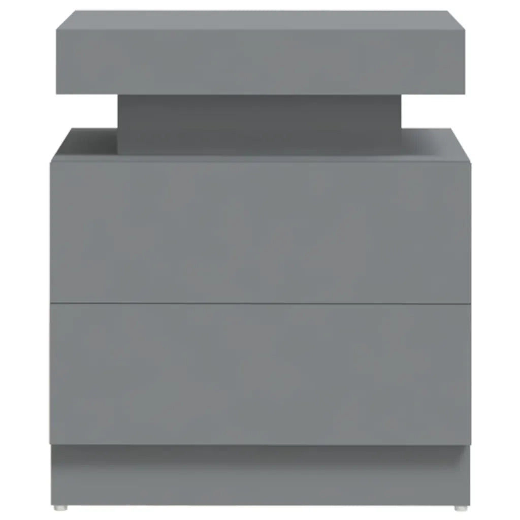 Comodino Grigio 45x35x52 cm in Legno Multistrato 326851
