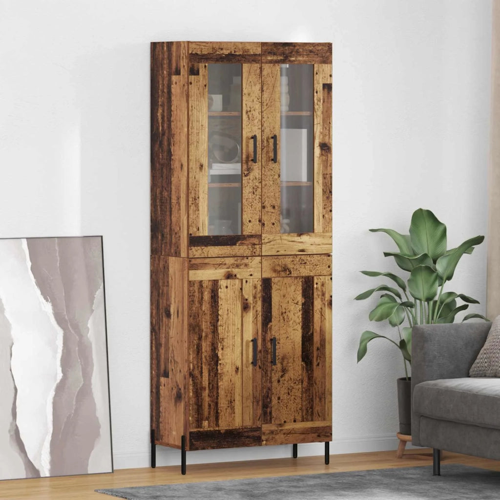 Credenza-Buffet-Armadio da cucina Legno vecchio 69,5 x 34 x 180 cm Legno multistrato 630673