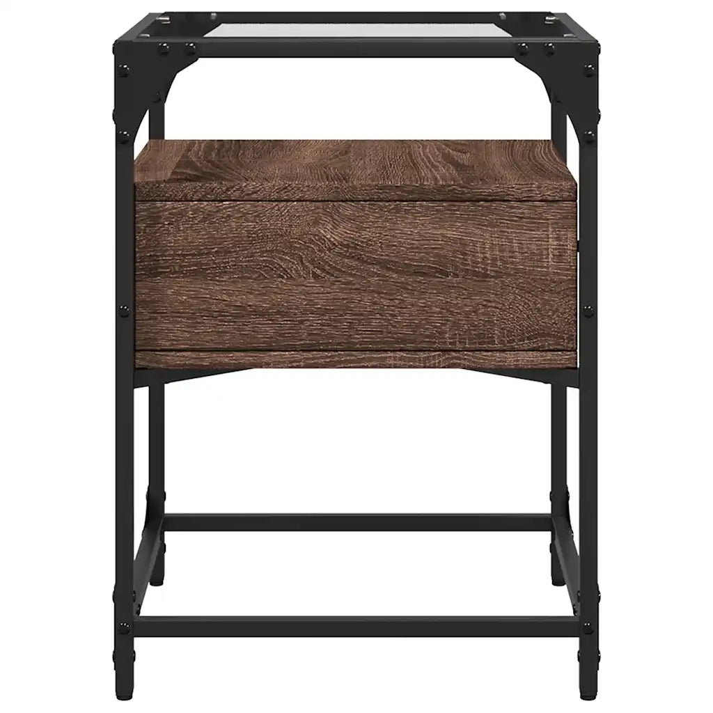 Comodino Rovere Marrone 40x40x55 cm in Legno Multistrato 846082