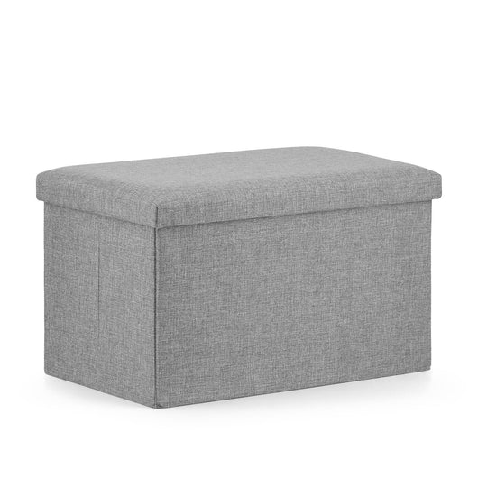 Pouf pieghevole VALORA con contenitore - Grigio XL 60x38x38cm