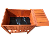 Letto rialzato con tavolo, fioriera, cassone freddo, orto