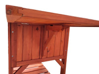 Letto rialzato con tavolo, fioriera, cassone freddo, orto