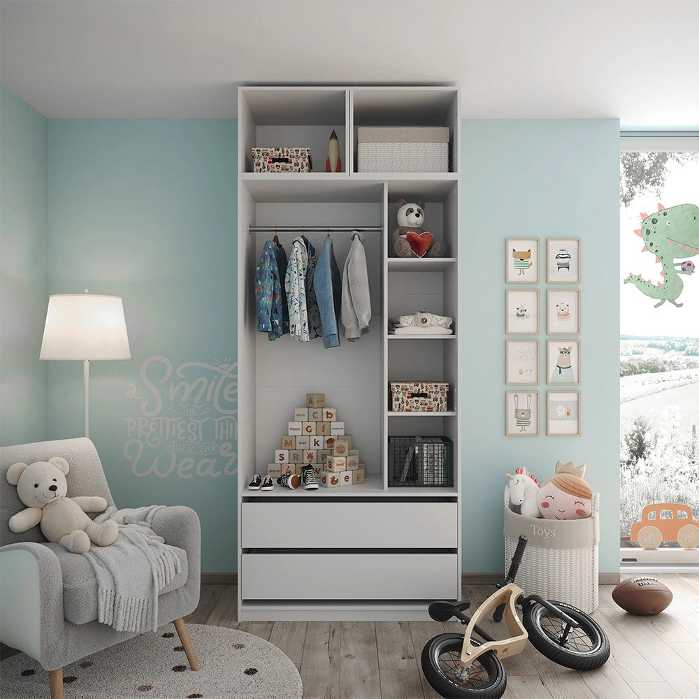 Armadio Elmo Bianco 50 x 40 cm Set di 3 Vicco