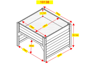 Aiuola rialzata e garage per robot tosaerba in legno di abete rosso, resistente alle intemperie, inclusa fioriera 79 x 73 x 56 cm