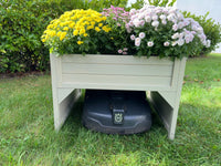 Aiuola rialzata e garage per robot tosaerba in legno di abete rosso, resistente alle intemperie, inclusa fioriera 79 x 73 x 56 cm