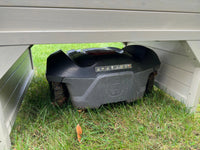 Aiuola rialzata e garage per robot tosaerba in legno di abete rosso, resistente alle intemperie, inclusa fioriera 79 x 73 x 56 cm