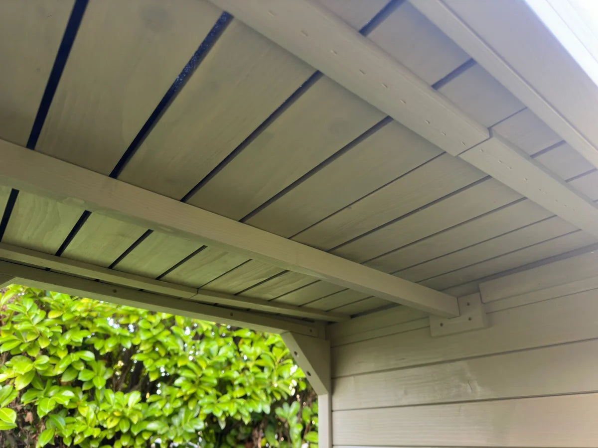 Aiuola rialzata e garage per robot tosaerba in legno di abete rosso, resistente alle intemperie, inclusa fioriera 79 x 73 x 56 cm