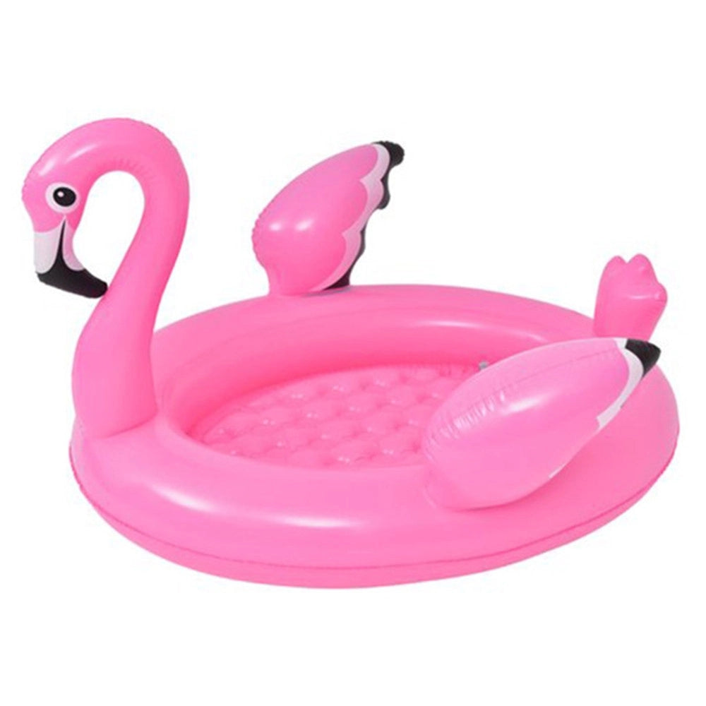 Trade Shop - Piscina Gonfiabile Per Bambini Forma Di Fenicottero Rosa Giardino 108x95x65cm 016148 -