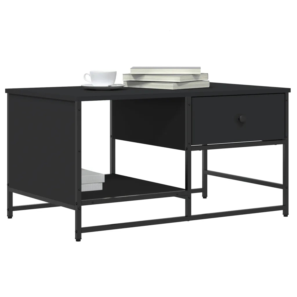 Tavolino da salotto | Tavolino da caff¨¨ | Tavolino da Soggiorno Nero 85,5x51x45 cm in Legno Multistrato