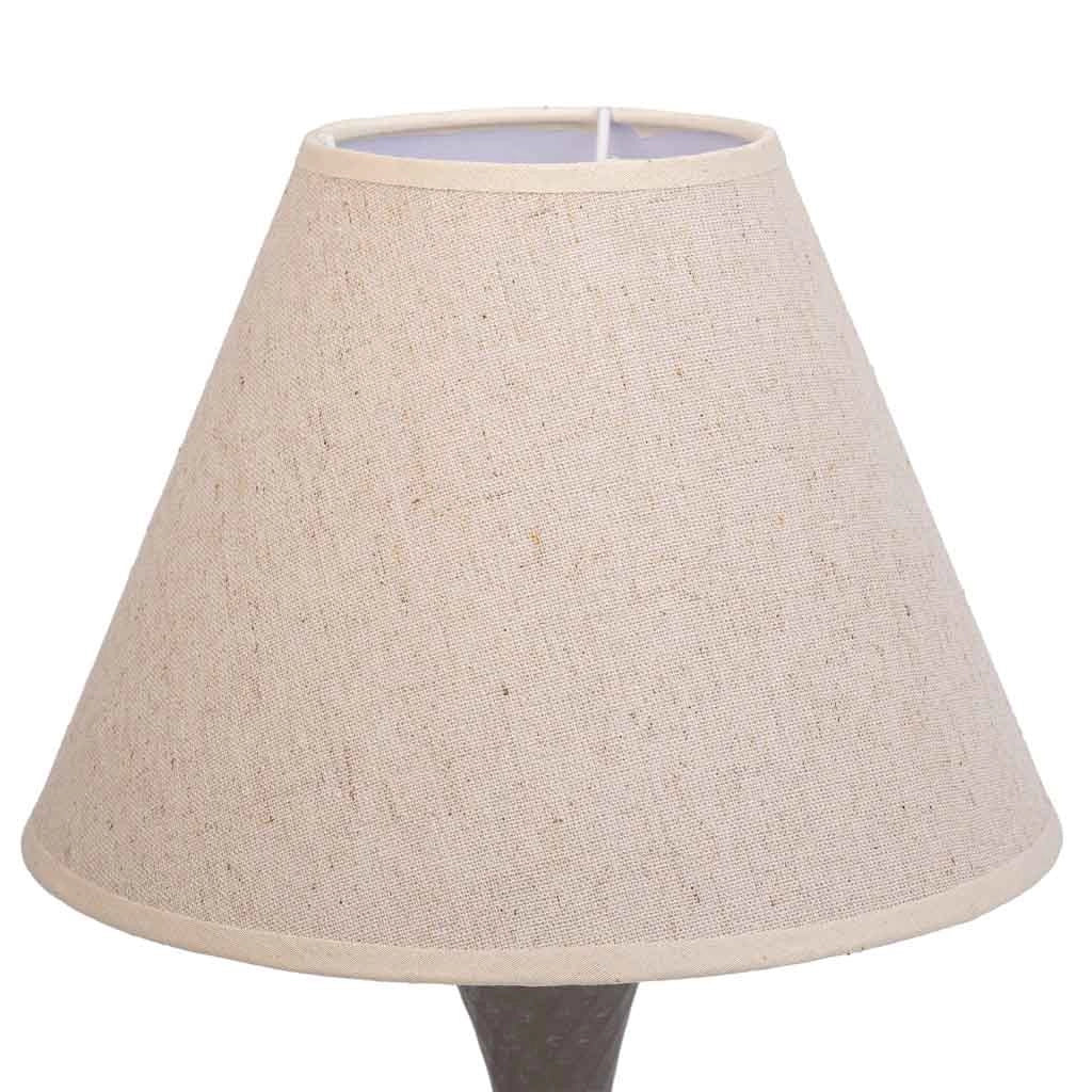 Lampada da tavolo in metallo grigio 23x23x38h