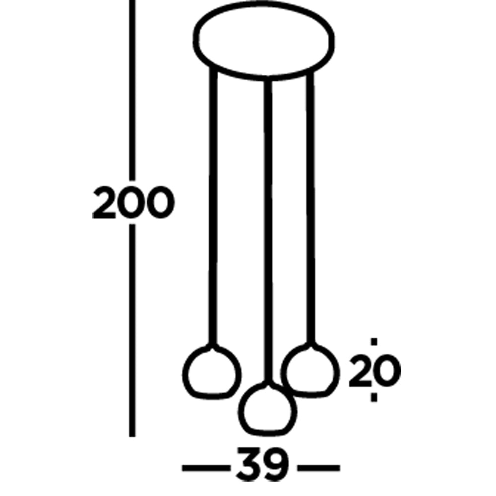 Lampadario Contemporaneo Eindhoven Acciaio Nero 3 Luci Gu10