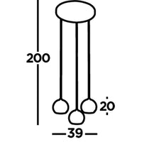 Lampadario Contemporaneo Eindhoven Acciaio Nero 3 Luci Gu10
