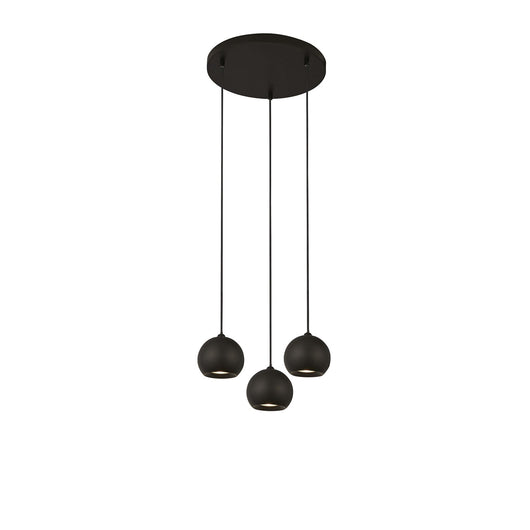 Lampadario Contemporaneo Eindhoven Acciaio Nero 3 Luci Gu10