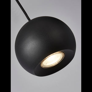 Lampadario Contemporaneo Eindhoven Acciaio Nero 4 Luci Gu10