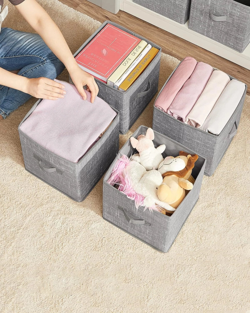Valora ORGANIZER X6 Set di contenitori in tessuto grigio salvaspazio x6
