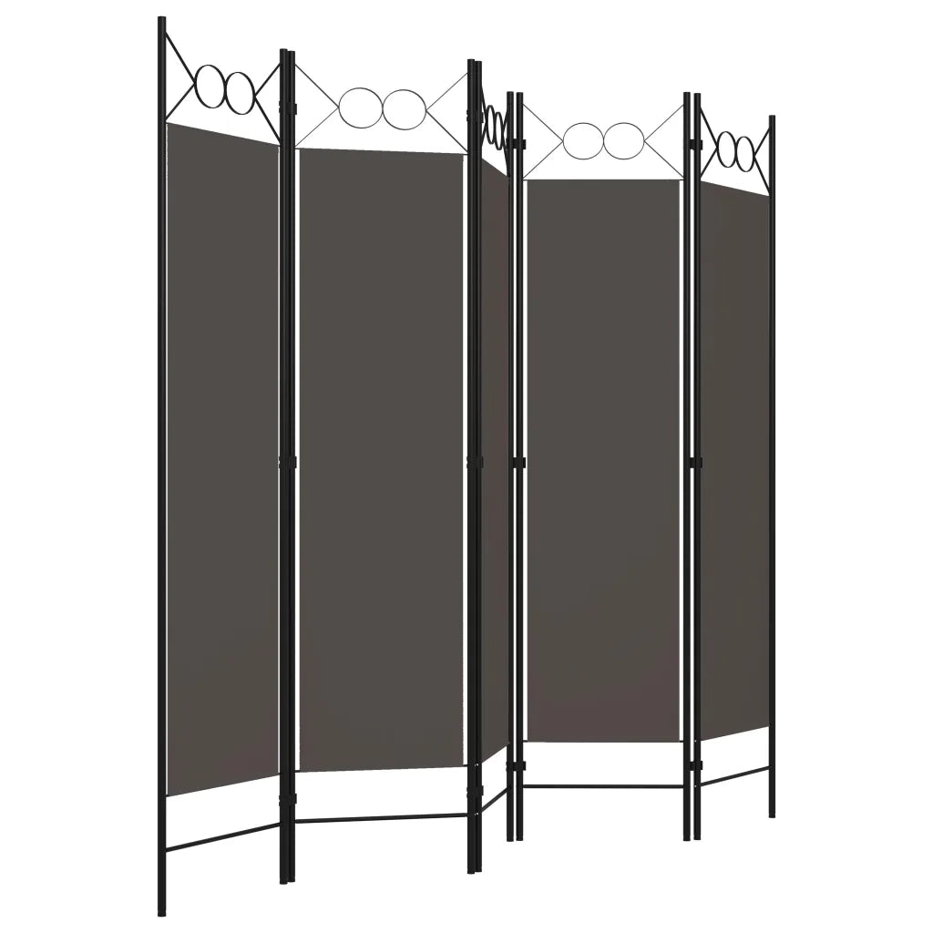 Paravento a 5 Pannelli Antracite 200x180 cm 320709