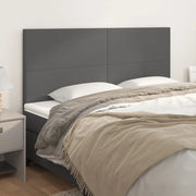 Testiera-Testata Decorativa Grigio 200x5x118/128 cm in Similpelle 492724