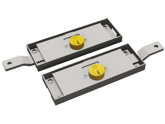 serratura laterale per serranda dx+sx catenaccio zancato 2+2 mandate 3 chiavi art.2285 cod:ferx.vit55190