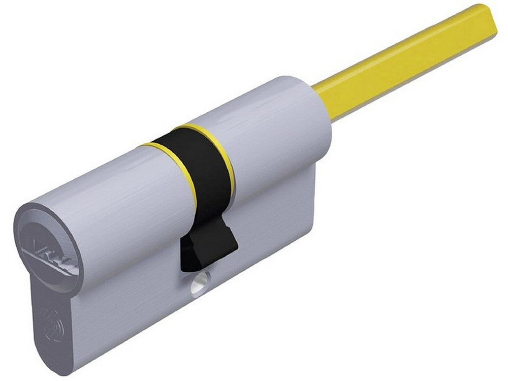 cilindro cromo satinato k2 con codolo 5 chiavi mm. 60 (30+30) cod:ferx.vit35093