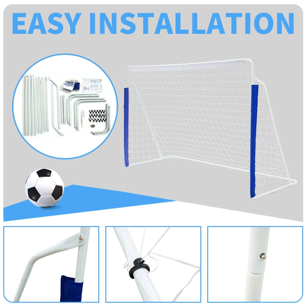 Rete da Calcio Portatile ¨C Minimal ¨C Metallo, per Esterni Interni, 243,8x152,4cm