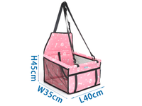 Seggiolino auto per cani Nobleza dimensioni L40W35H45cm - Rosa