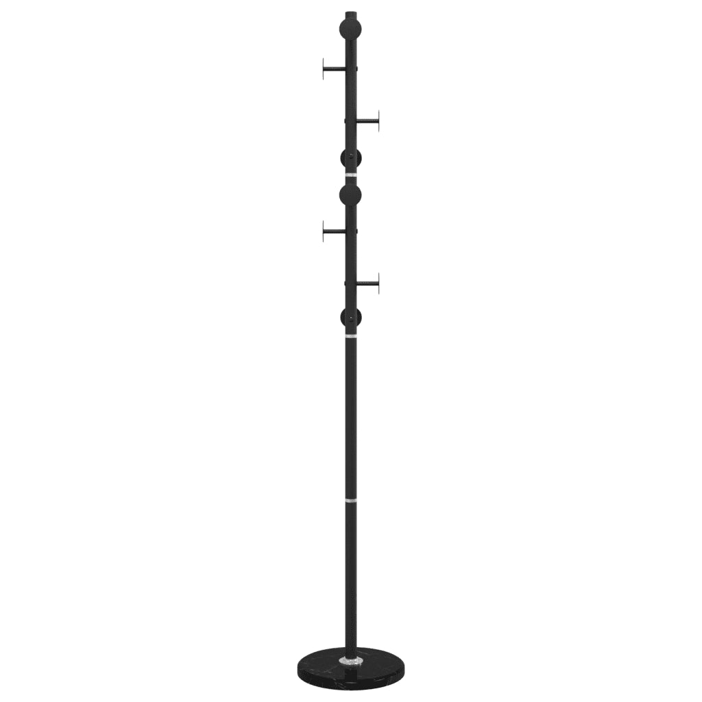 Appendiabiti Nero 176 cm in Ferro Verniciato a Polvere