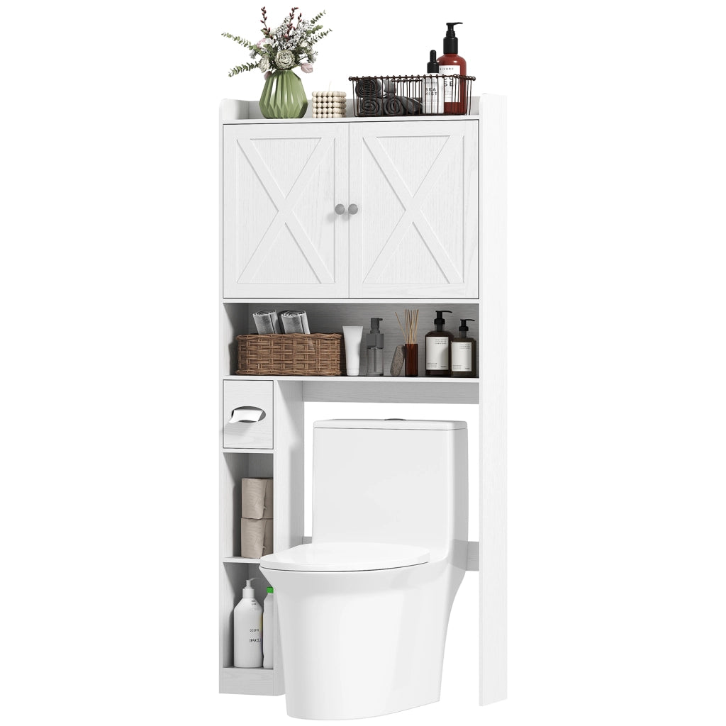 Mobiletto WC con Anta Rustica ¨C zephmum ¨C Bianco 50x45x70