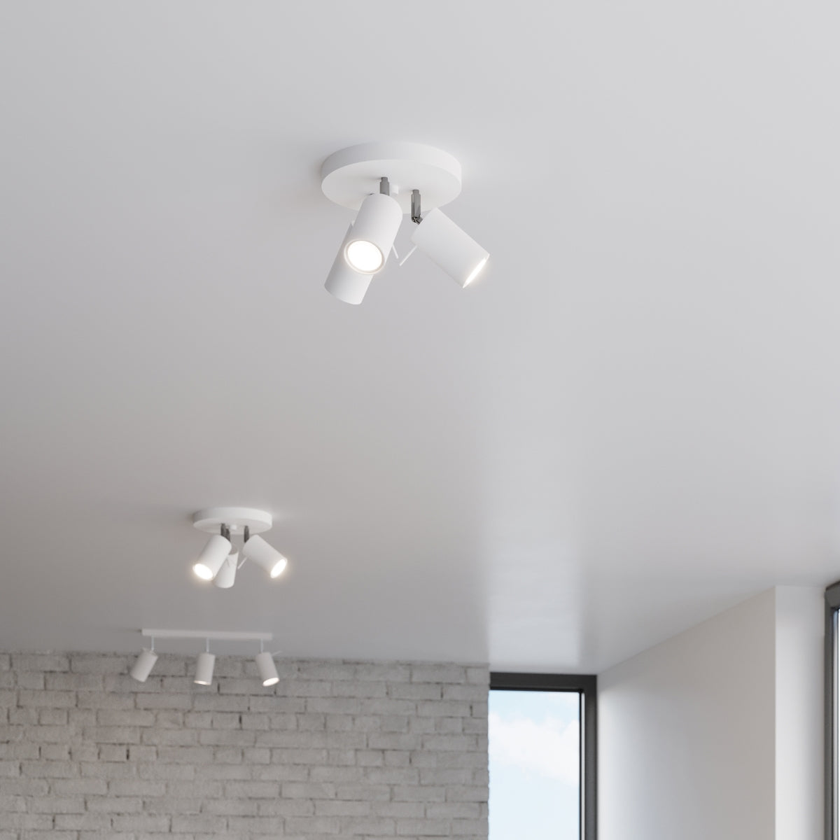 Lampada a soffitto RING 3P bianco